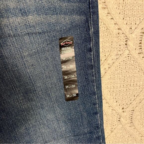 NWT RED CAMEL | Blue Medium Wash "Original Straight" Mid Rise Jeans | Bottom - Picture 8 of 8
